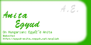 anita egyud business card